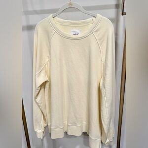 Aerie East West crew sweatshirt/butter yellow